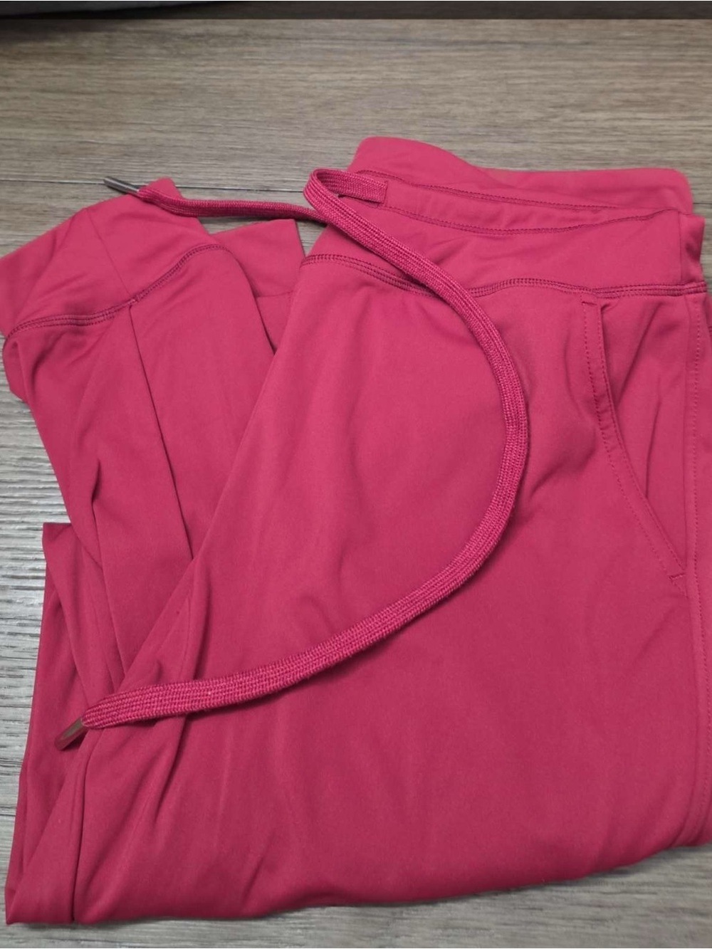 Women Drawstring Active Pants - Pink/Red